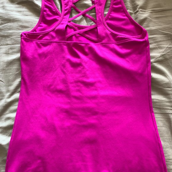 Women's Athletic tank top, shocking pink, size L, INC International Concepts - Picture 3 of 4